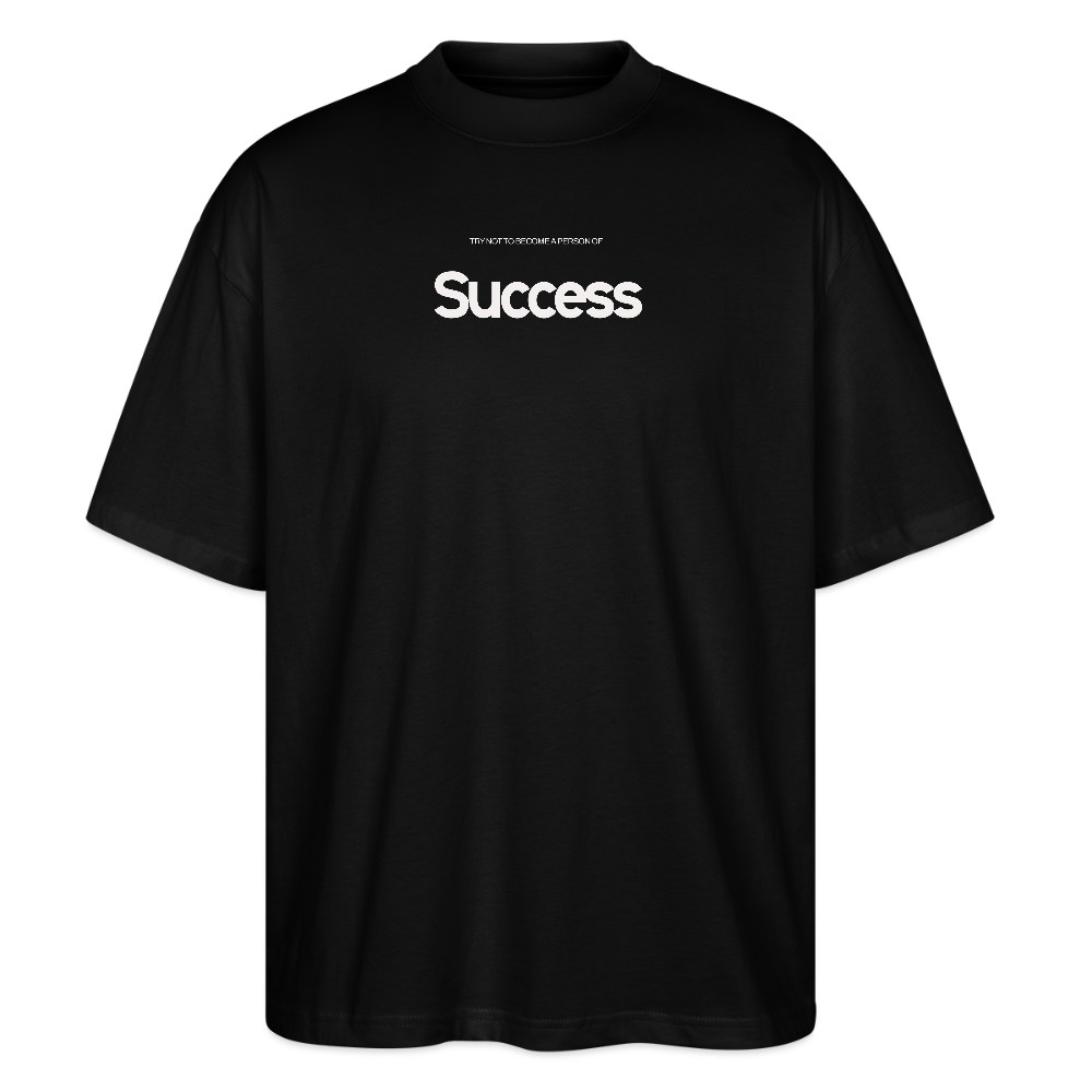 Oversized T-Shirt Unisex Bio-Baumwolle - Shirt mit inspirierendem Zitat | Premium Organic Streetwear | Person of Value - Schwarz