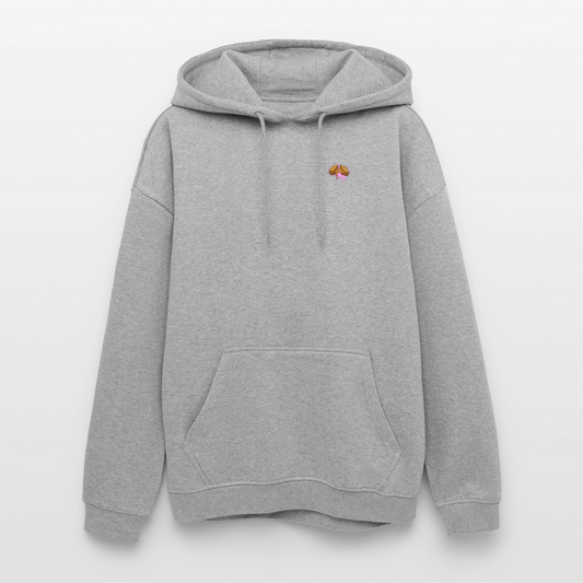 Lustiger Gym Hoodie "Pull Day – Stretch Your Limits" | Premium Oversized Hoodie (Unisex) | Fitness & Gym Streatwear - Grau meliert
