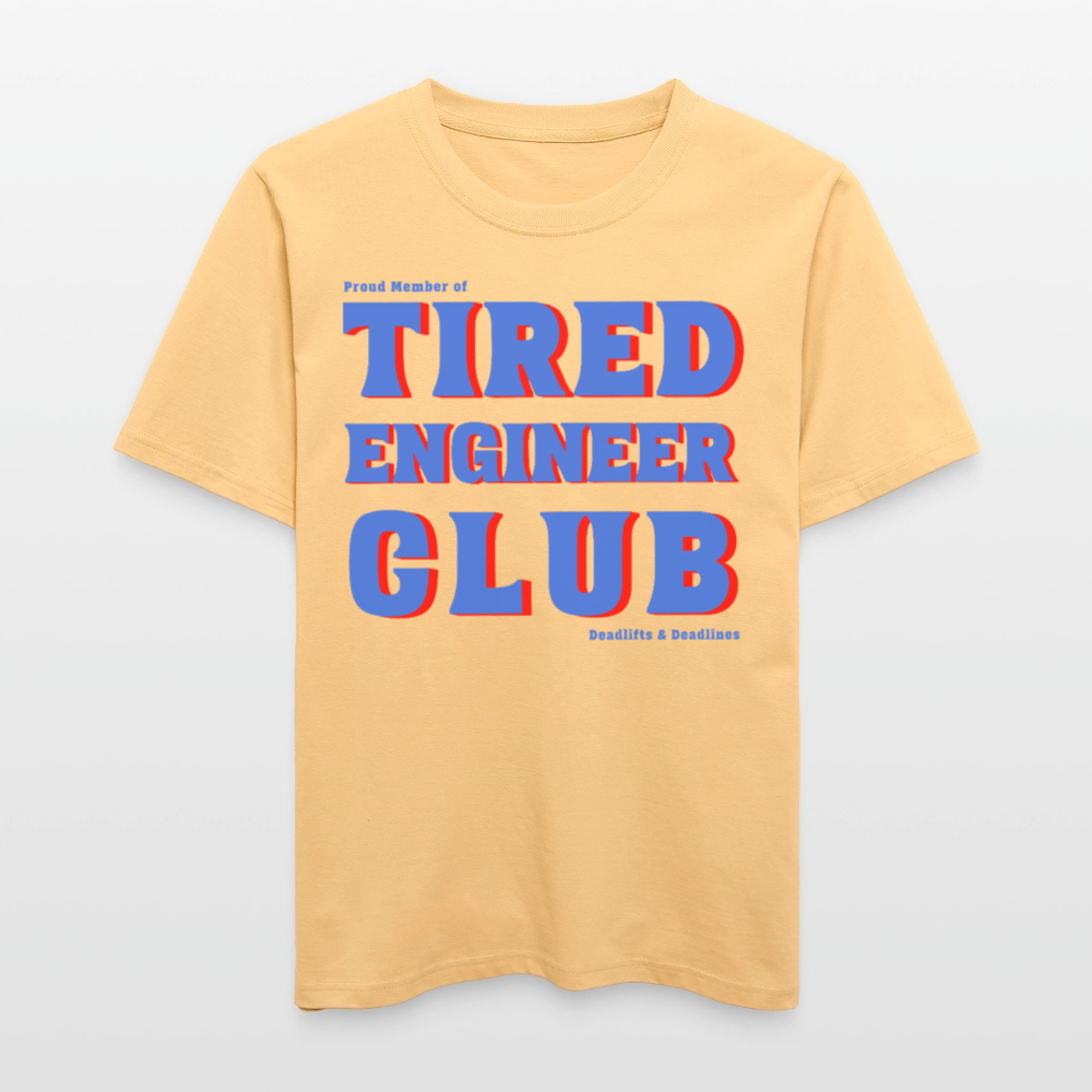 Tired Engineer Club T-Shirt – Relaxed Fit Bio Unisex | Planet Pioneers - Hellgelb