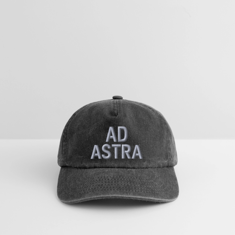 AD ASTRA Vintage Cap – Premium Relaxed Fit mit Stickdesign - Vintage Schwarz