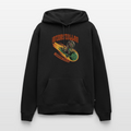 Premium Hoodie "3I/ATLAS" – Vintage Sci-Fi Alien Kapuzenpullover mit Kopfhörer-Feature - Schwarz