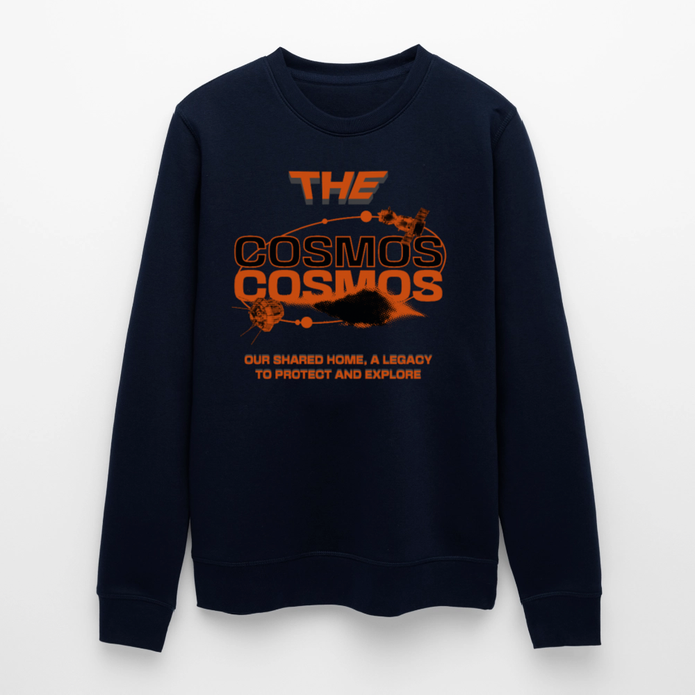 THE COSMOS | Eco‑Friendly Space Pullover | Organic Sweatshirt Unisex - Navy