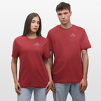 AD ASTRA Bestickung auf Organic Unisex Relaxed Fit Shirt | Nachhaltiges Space-Design mit 100% Bio-Baumwolle - Erdrot