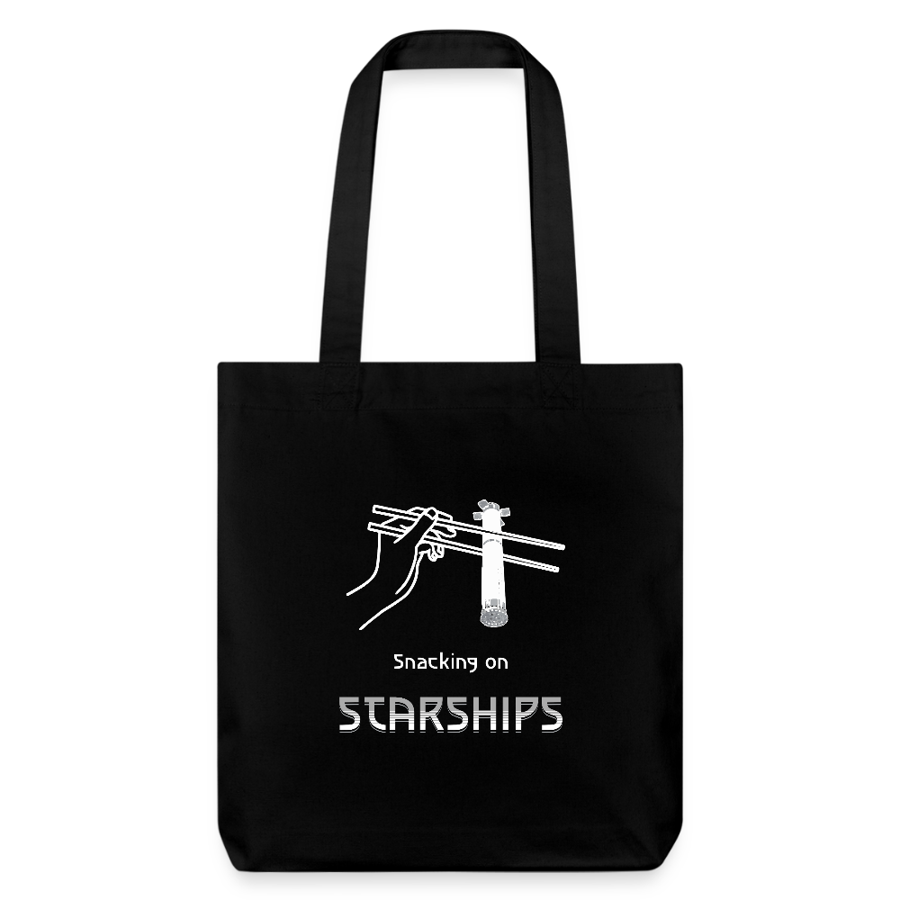 Snacking on Starships - Recycelter Heavyweight Jutebeutel - Schwarz