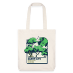 Jutebeutel „EARTH LIFE“ | Umweltfreundlicher Stoffbeutel mit grünem Natur-Design - Naturweiß