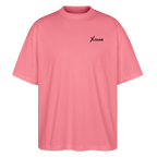 Premium Organic Oversized Shirt | Team XFrame | Stylisches Unisex Shirt für Bodybuilding, Fitness & Training (Heller Stoff) - Pink 