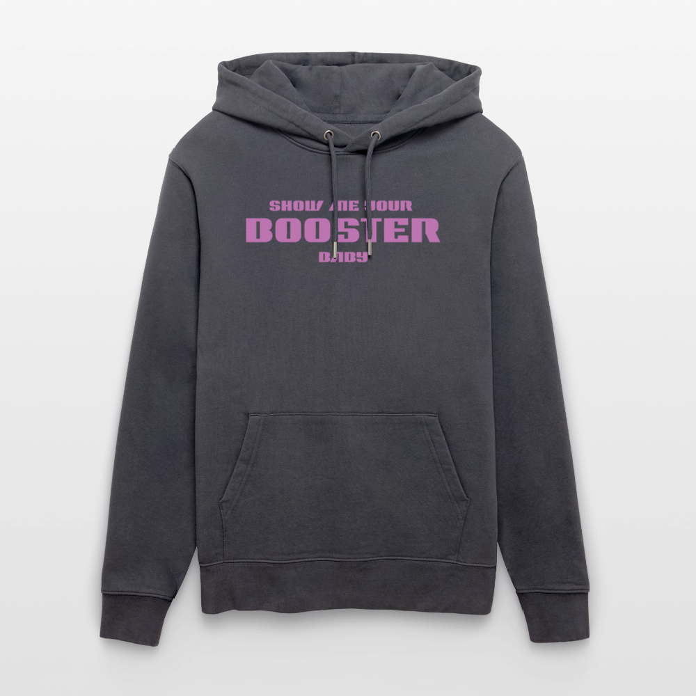 Unisex Hoodie Bio – "Show Me Your Booster Baby" | Astronauten-Vibes & Space-Look - Indigoblau