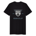 Workwear T-Shirt EISWOLF 2025 – Robustes Herren Shirt mit Wolf-Design & Militär-Ästhetik - Schwarz