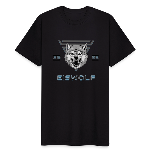 Workwear T-Shirt EISWOLF 2025 – Robustes Herren Shirt mit Wolf-Design & Militär-Ästhetik - Schwarz