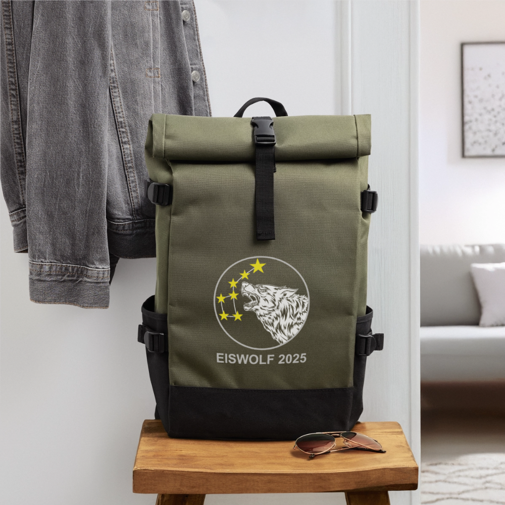 Eiswolf 2025 - Rolltop Rucksack - Olive/Schwarz