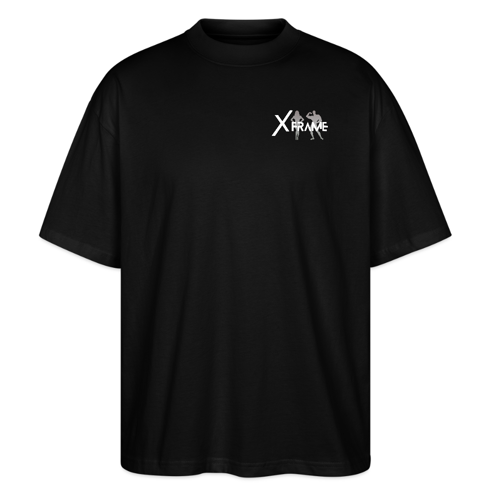 Premium Organic Unisex Oversized Shirt Team XFrame 2 | Stylisches Bodybuilding Shirt - Schwarz
