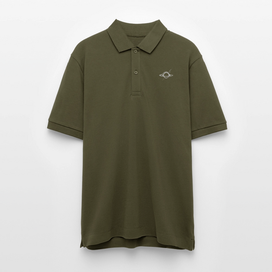 Schwarzes Loch Poloshirt "DECAY" | 100% Bio-Baumwolle im Unisex-Schnitt - Khaki