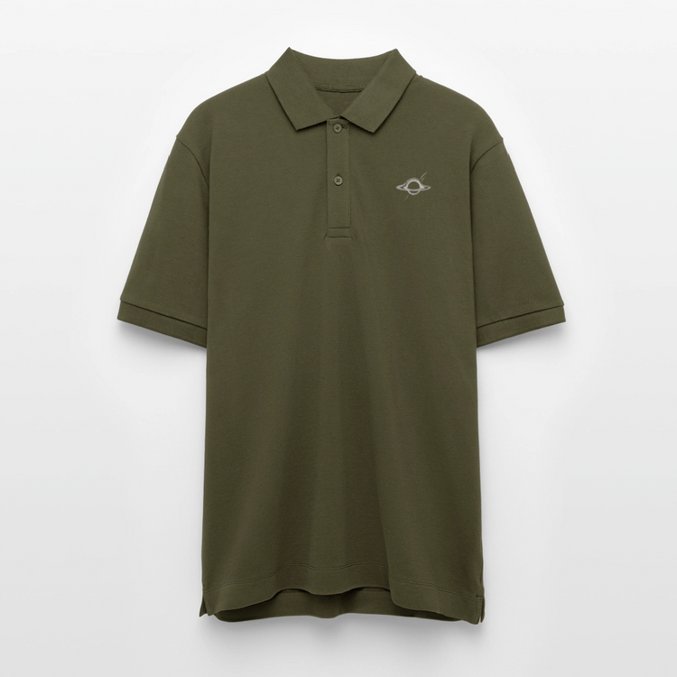 Schwarzes Loch Poloshirt "DECAY" | 100% Bio-Baumwolle im Unisex-Schnitt - Khaki