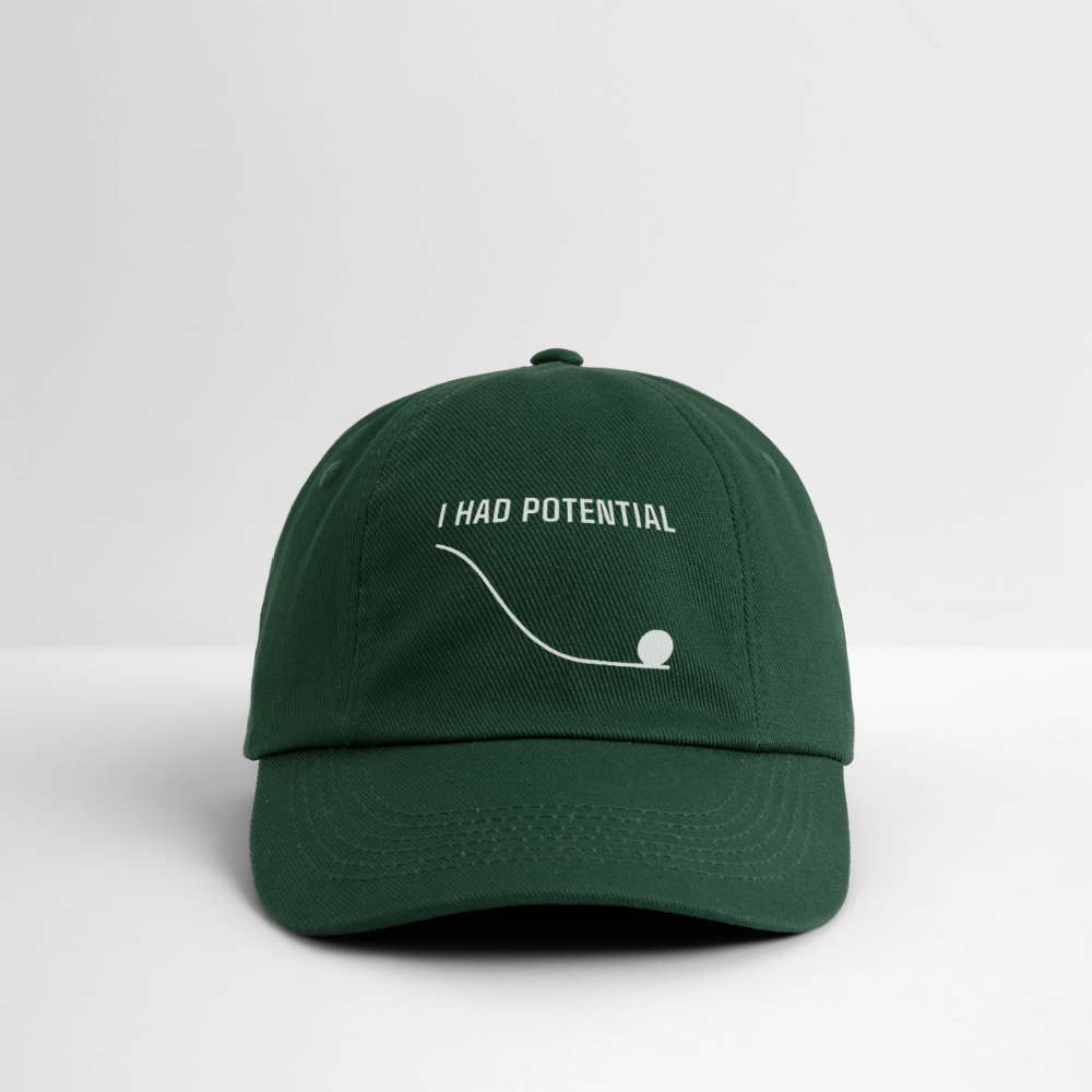 "I Had Potential" Baseball Cap | Lustige Physik Nerd Kappe - Flaschengrün
