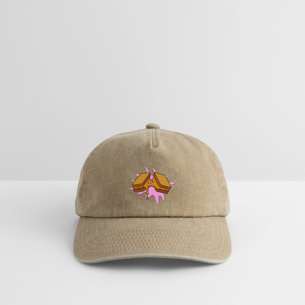 Vintage Cap "Pull Day – Stretch Your Limits" | Fitness Lifestyle Accessoire - Vintage Beige