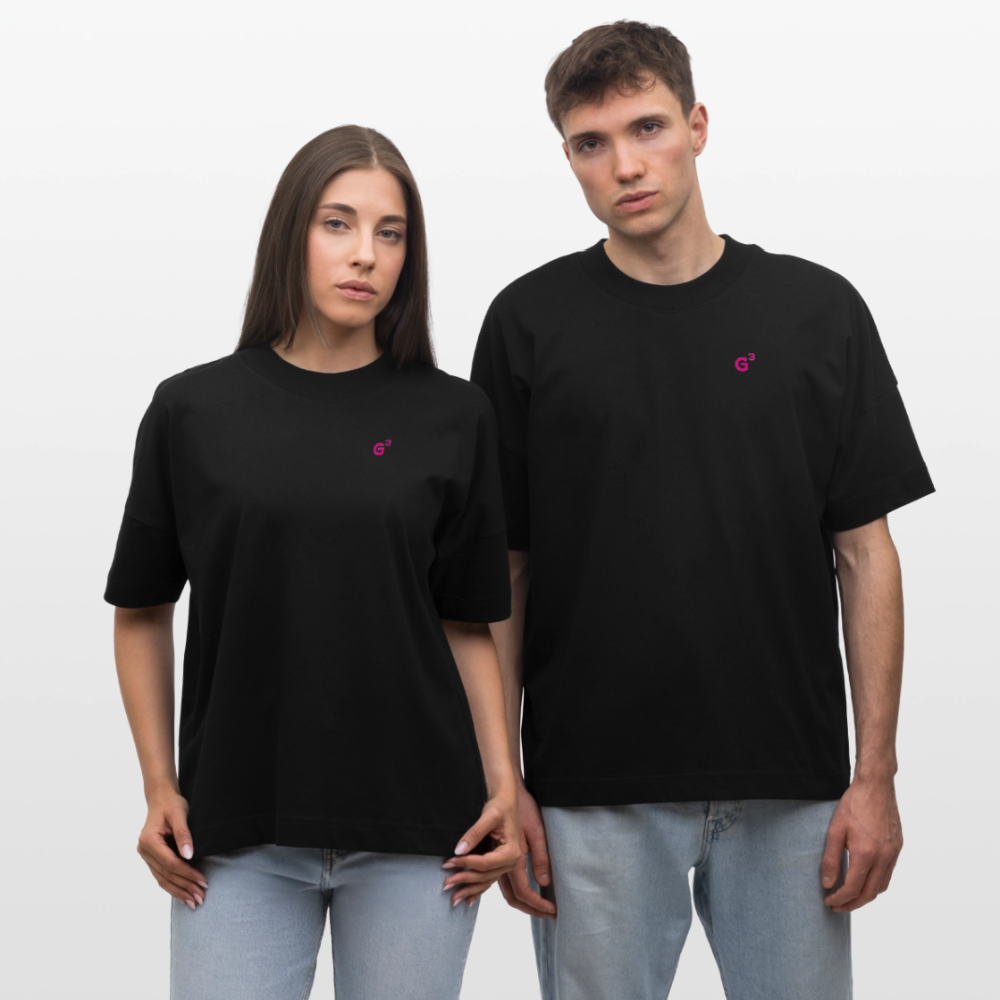 Oversized Gym Shirt mit Rückenprint | GRIT GRACE GLUTES | 100% Bio-Baumwolle - Schwarz