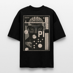 Cerebral Orbit Backprint – Premium Bio Oversized Unisex Shirt mit Gehirn- und Raumfahrt-Design