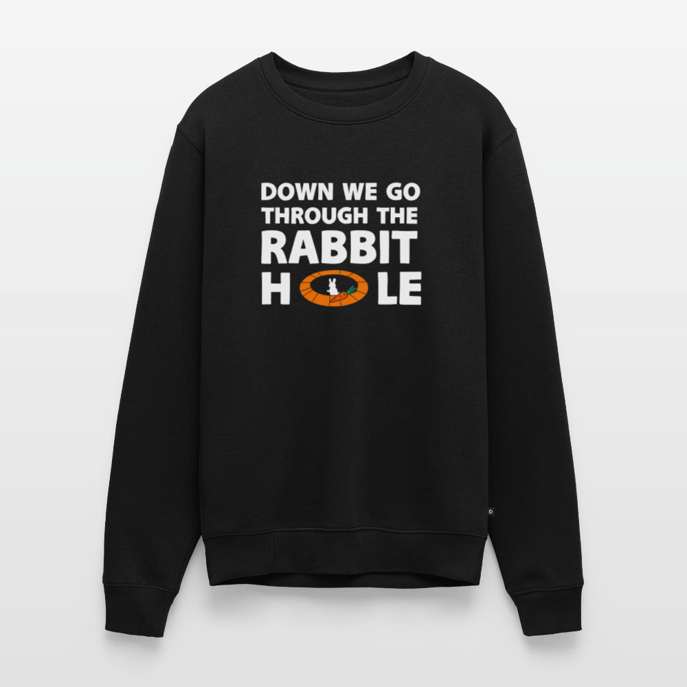 „Down The Rabbit Hole“ Schwarzes Loch | Astronomie Nerd Premium Pullover - Schwarz
