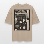 Cerebral Orbit Backprint – Premium Bio Oversized Unisex Shirt mit Gehirn- und Raumfahrt-Design
