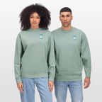 Witziges Enten-Sweatshirt „Duck Around and Find Out“ | Unisex & 100% Organic Sweatshirt - Helles Graugrün