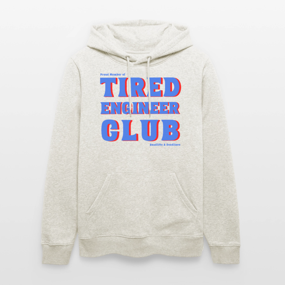 Engineer Hoodie Unisex - Tired Engineer Club Bio Hoodie | Planet Pioneers - Beige meliert
