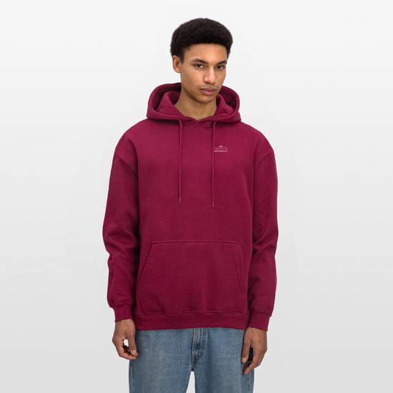 Motivierender Oversized Unisex Hoodie in Premium Qualität | Engineered For Extremes - Burgunderrot