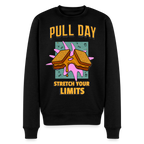 Lustiges Gym Sweatshirt "Pull Day – Stretch Your Limits" | Premium Sweatshirt | Fitness & Gym Streatwear - Schwarz