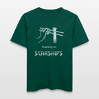 Space Shirt  „Snacking on Starships“ | Relaxed Fit mit Frontprint für Space-Enthusiasten | 100% Organic - Forest