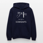 Premium SPace Hoodie mit futuristischem Print „Snacking on Starships“ | Midweight Unisex - Navy