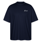 Premium Oversized Shirt | Team XFrame | Stylisches Unisex Shirt für Bodybuilding, Fitness & Training (Dunkler Stoff) - Navy