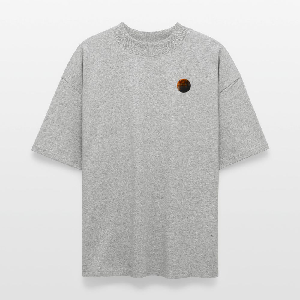 Into the Space | Premium Astronauten T-Shirt im Retro-Futurismus Look | Organic & 100% Bio-Baumwolle - Grau meliert
