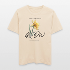 Relaxed Fit Bio T-Shirt mit „Grow“-Design | Unisex & nachhaltig bedruckt - Weißgrau