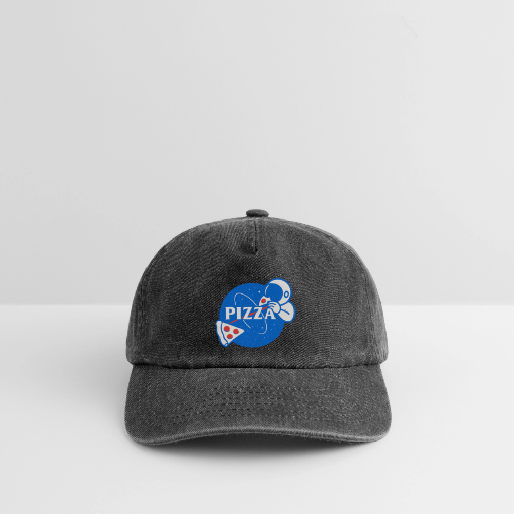 NASA Pizza Fusion Cap – Vintage-Basecap mit Astronaut-Pizza-Print - Vintage Schwarz