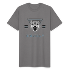 Workwear T-Shirt EISWOLF 2025 – Robustes Herren Shirt mit Wolf-Design & Militär-Ästhetik - Grau
