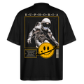 Premium Oversized Bio-Baumwoll T-Shirt mit Weltraum Design | Nachhaltiges Unisex T-Shirt EUPHORIA - Schwarz