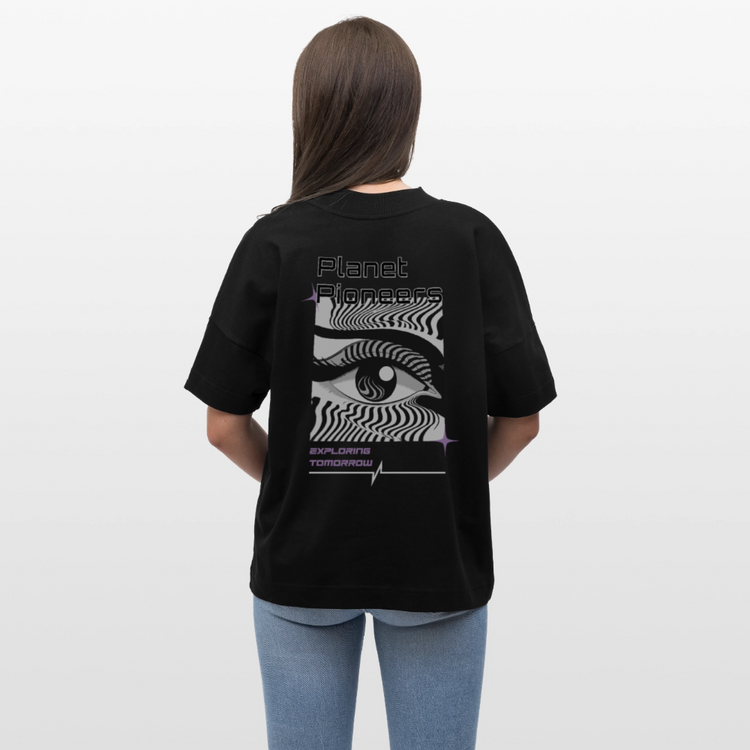 Exploring Tomorrow - Oversized Bio-T-Shirt (Dark) - Schwarz