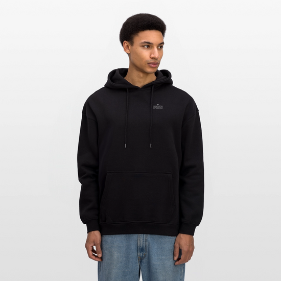 Motivierender Oversized Unisex Hoodie in Premium Qualität | Engineered For Extremes - Schwarz