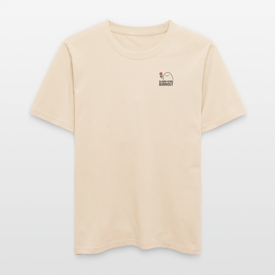 Relaxed Fit Shirt „Blumen gegen Burnout“ | Bio-Baumwolle, Unisex, Nachhaltige Produktion - Weißgrau