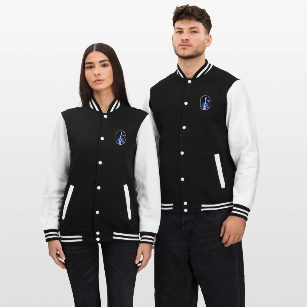 Ariane 6 - Premium College-Sweatjacke - Schwarz/Weiß