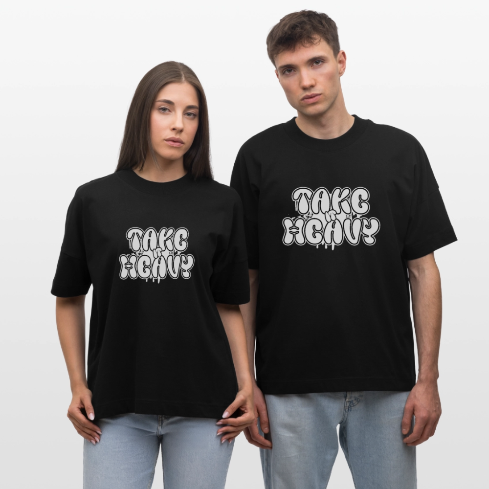 Premium Organic Oversized Gym Shirt | Take It Heavy - Schwarz