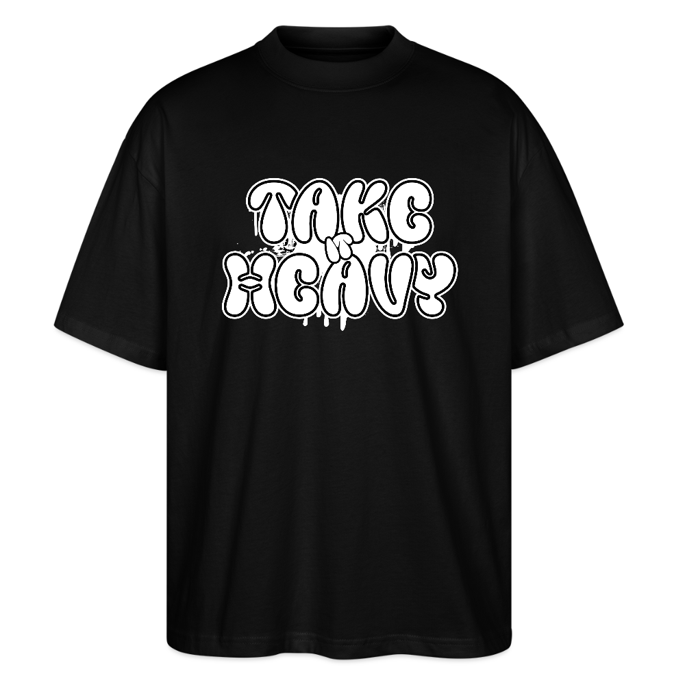 Premium Organic Oversized Gym Shirt | Take It Heavy - Schwarz