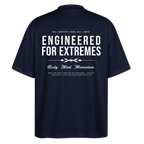 Motivierendes Oversized Shirt | Engineered For Extremes | 100% Bio-Baumwolle - Navy