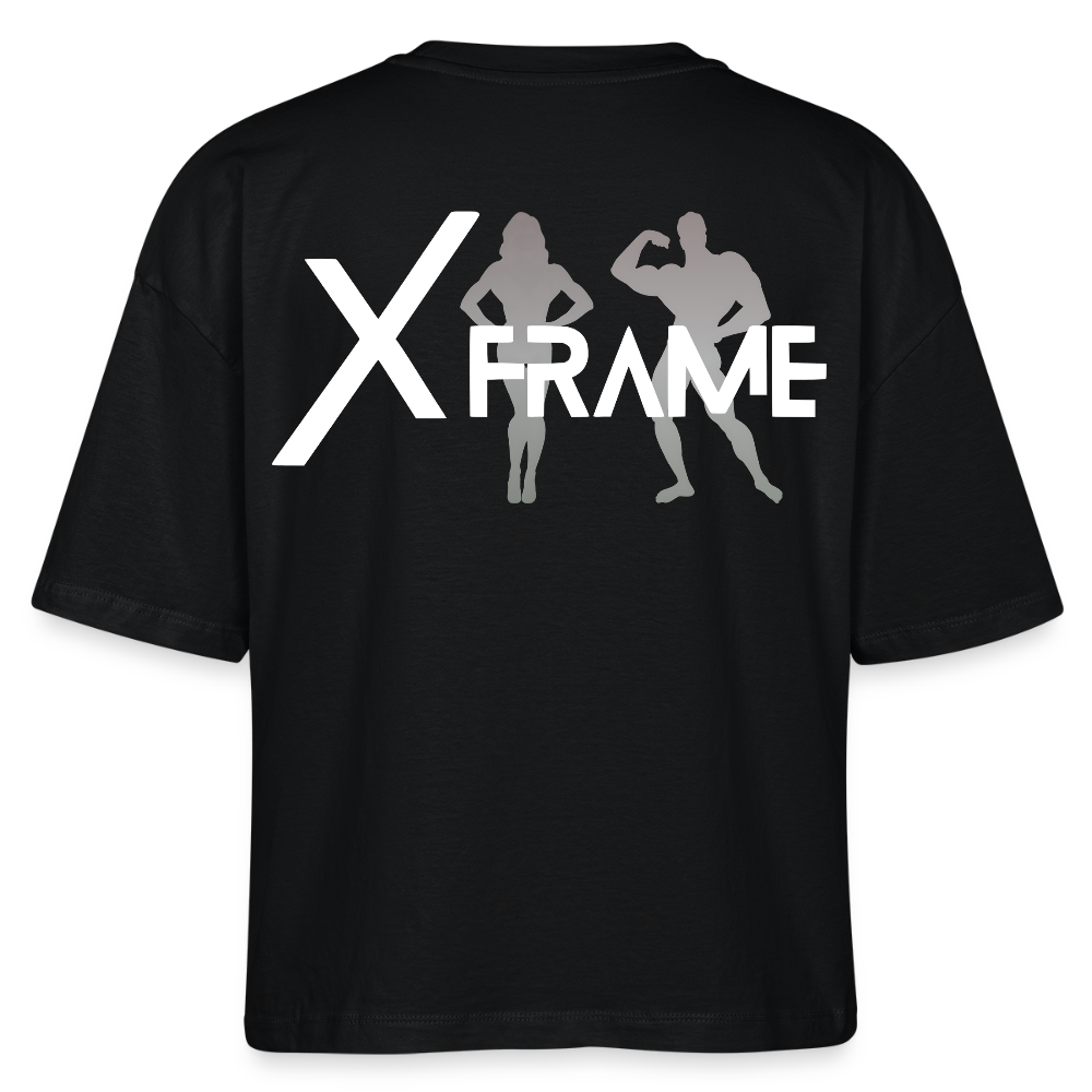 XFRAME Nova Boxy Bio-T-Shirt Damen – Oversized Bio-Shirt mit Fitness-Silhouette - Schwarz
