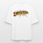 Superdad Oversized Shirt | Comic-inspiriertes Vatertagsdesign im Pop-Art-Stil - Weiß