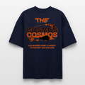 THE COSMOS | Sustainable Space Graphic Tee | Organic Oversized Shirt Unisex - Navy