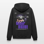 Warp Drive Premium Bio-Hoodie Herren – "Engage" Sci-Fi Raumschiff & Fleece - Anthrazit meliert