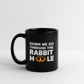 "Down The Rabbit Hole“ Schwarzes Loch | Astronomie Nerd Tasse einfarbig - Schwarz