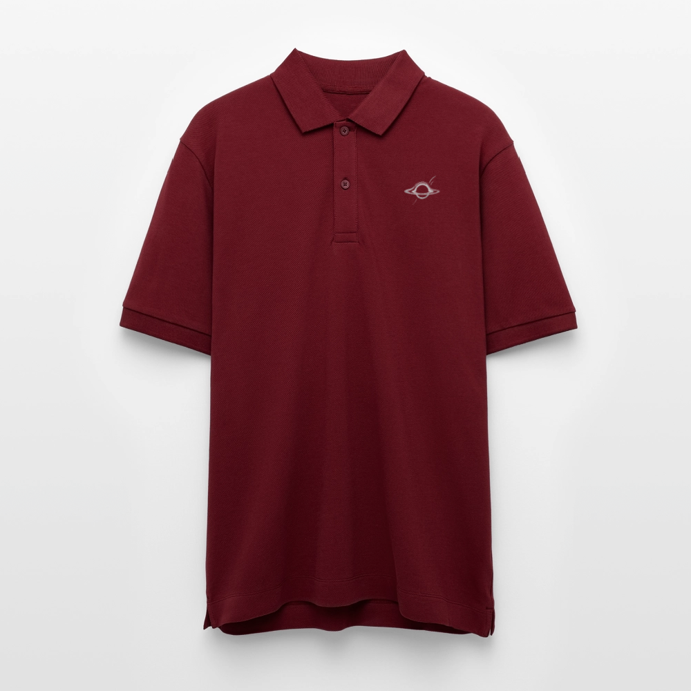 Schwarzes Loch Poloshirt "DECAY" | 100% Bio-Baumwolle im Unisex-Schnitt - Burgunderrot