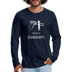 Snacking on Starships - Premium Long Sleeve - Navy