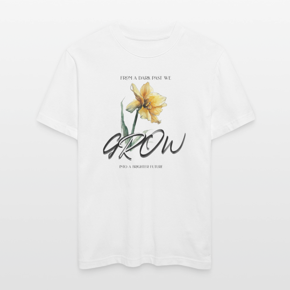 Relaxed Fit Bio T-Shirt mit „Grow“-Design | Unisex & nachhaltig bedruckt - Weiß